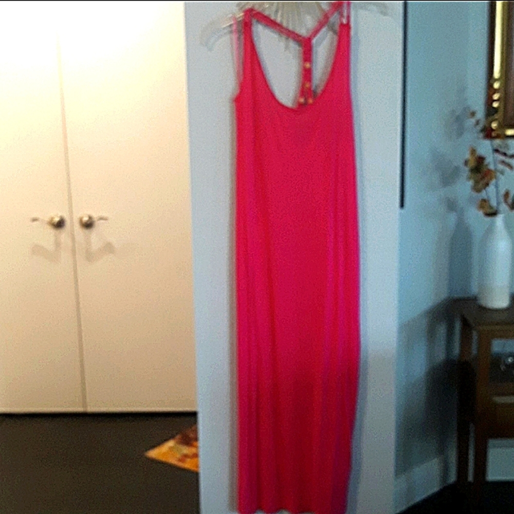Women's Hot Pink Maxi Sun Dress